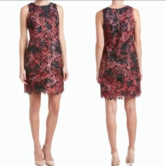 ✨VINCE CAMUTO Embroidered Lace Overlay Mini Dress - Picture 1 of 11